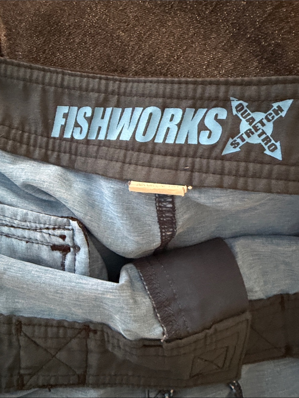 Fishworks Men's Two-Tone Blue Striped Board Shorts 36 - Picture 7 of 7